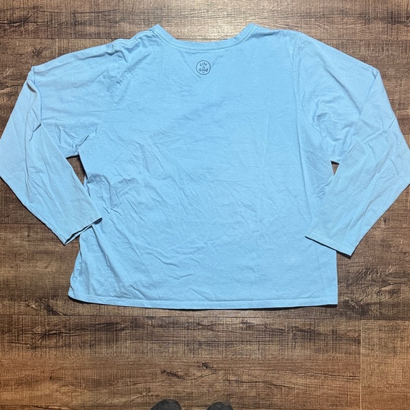 Life Is Good Light Blue Micro Bear Long Sleeve Tee - Picture 11 of 14